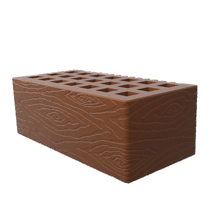 Саранский кирпич лицевой (СЗЛК) 1.4НФ какао дерево