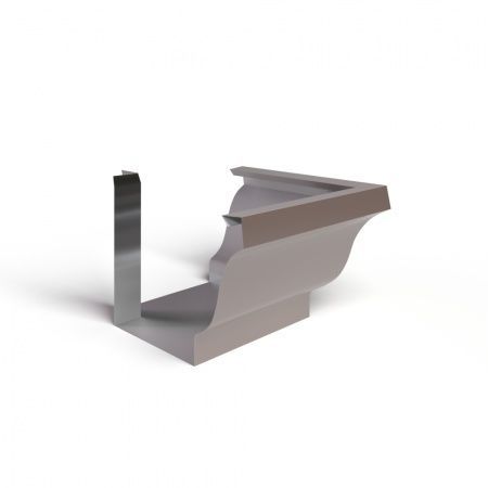 Угол желоба 120х86 наружный полиэстер RAL8017