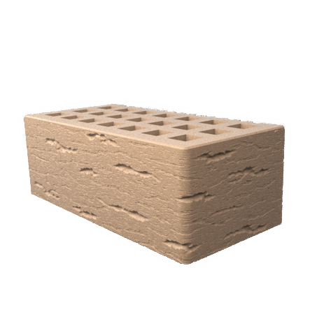 Саранский кирпич лицевой (СЗЛК) 1.4НФ бежевый ольха3