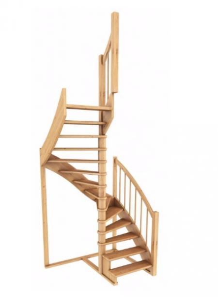 Лестница К-005м/2 без подступенков Л сосна