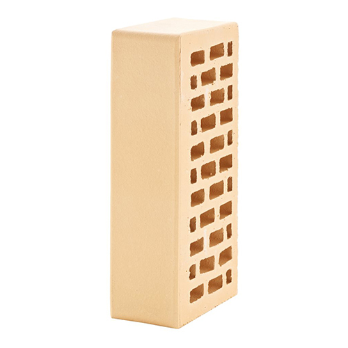 Кирпич ЛСР лицевой керамический пустотелый 1НФ пшеничный гладкий