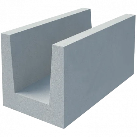 Газобетонный U-образный блок Build stone D500 500х250х250