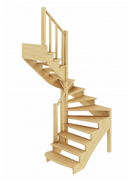 Лестница К-003м/2 без подступенков Л сосна