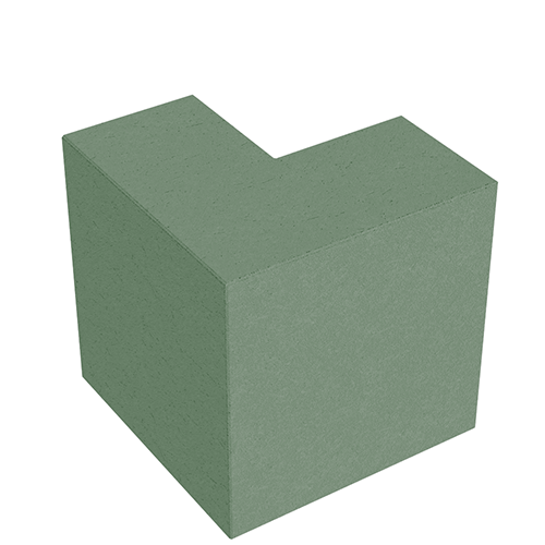 Сплитерный перегородочный Г-образный полублок ССПГ 19 зеленый