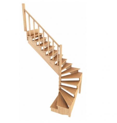 Лестница К-003м/5 без подступенков Л дуб