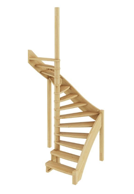 Лестница ЛС-01м без подступенков Л дуб