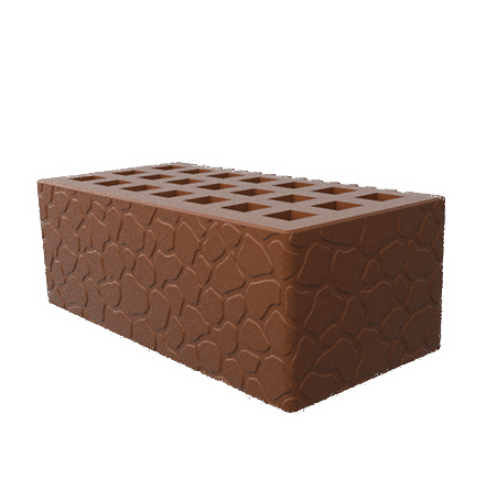 Саранский кирпич лицевой (СЗЛК) 1.4НФ какао черепаха