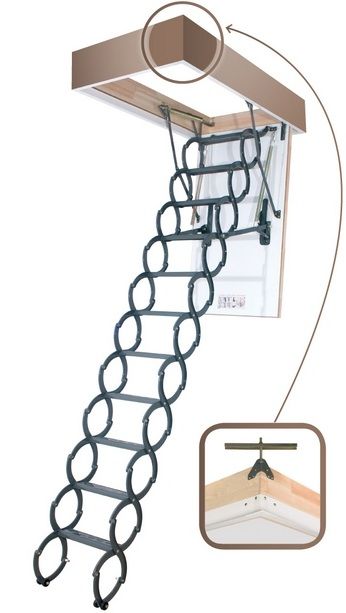 Лестница чердачная FAKRO LST 120*60/260-280 см