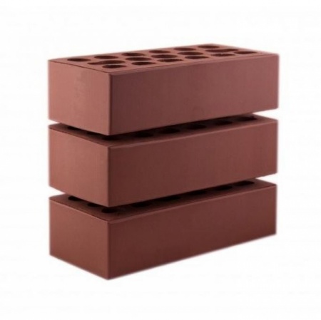Керма кирпич лицевой 1НФ Бордо темный гладкая
