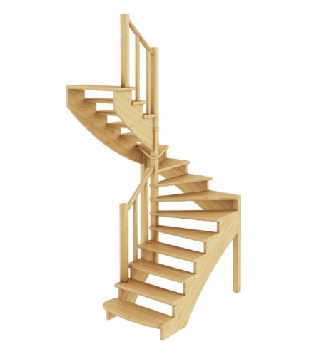 Лестница К-003м/1 без подступенков Л сосна