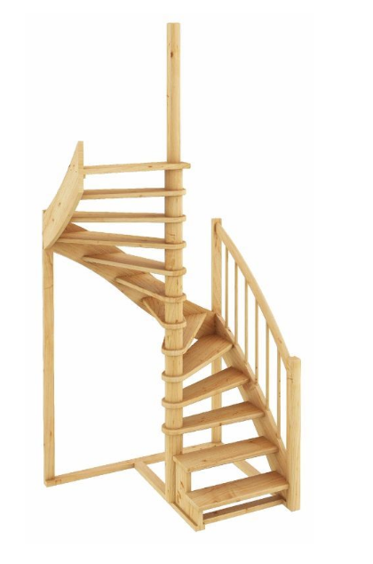 Лестница К-005м/1 без подступенков Л сосна