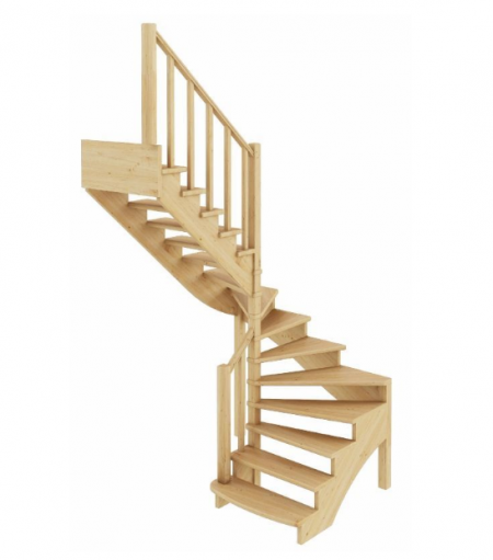 Лестница К-003м/4 без подступенков Л дуб