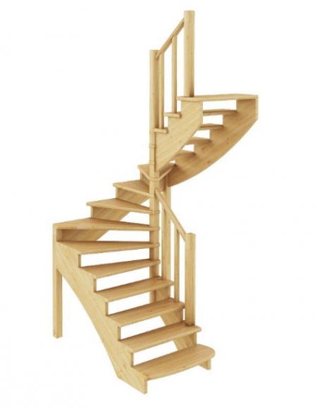 Лестница К-003м/1 без подступенков П сосна