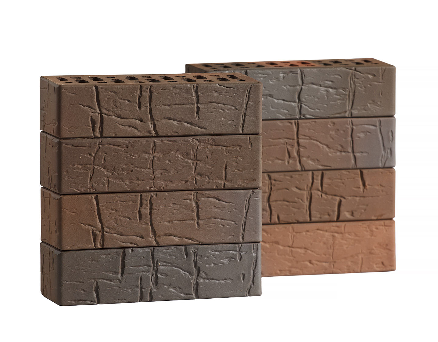 Кирпич лицевой Volgabrick Руст 0,7НФ №70/90