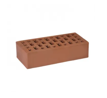 Кирпич лицевой пустотелый Гжельский 1НФ коричневый гладкий