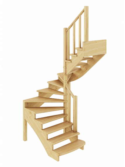 Лестница К-003м/2 без подступенков П дуб