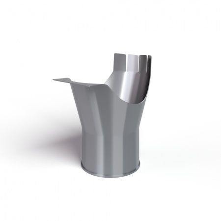 Воронка выпускная D125/100 RAL7024