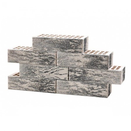 Воротынский кирпич лицевой 1НФ белый графит руст