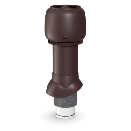 Выход вытяжки изолированный с колпаком Ø125/Ø160/500 мм шоколад