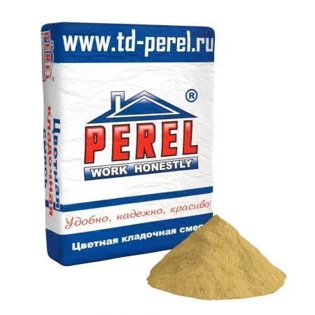 Смесь кладочная цветная Perel SL кремово-желтый 0030 50 кг