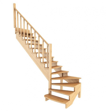 Лестница К-001м/7 без подступенков Л бук