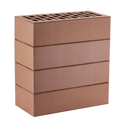 Кирпич ЛСР лицевой керамический пустотелый 1НФ коричневый гладкий