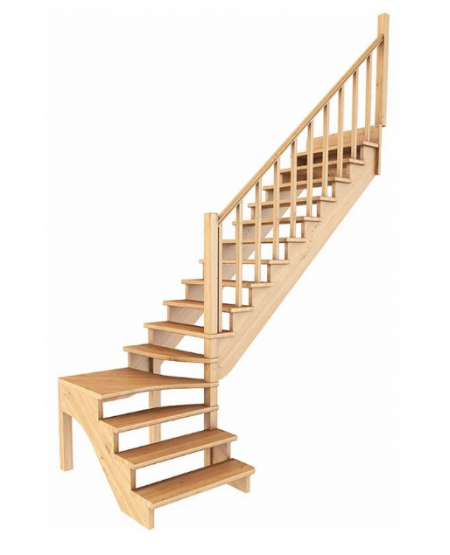 Лестница К-031м/3 без подступенков П бук