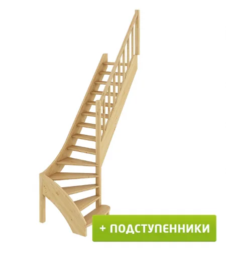 Лестница ЛС-07м/3 с подступенками П бук