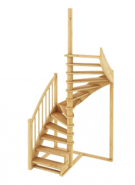 Лестница К-005м/1 без подступенков П сосна