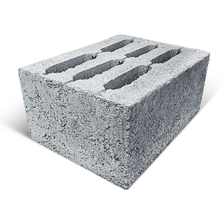 Блок керамзитобетонный 6-х пустотный Стройтекс 390 х 190 х 188 - Фото №1