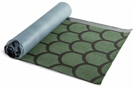 Рулонная гибкая черепица Технониколь Бобровый хвост зеленый