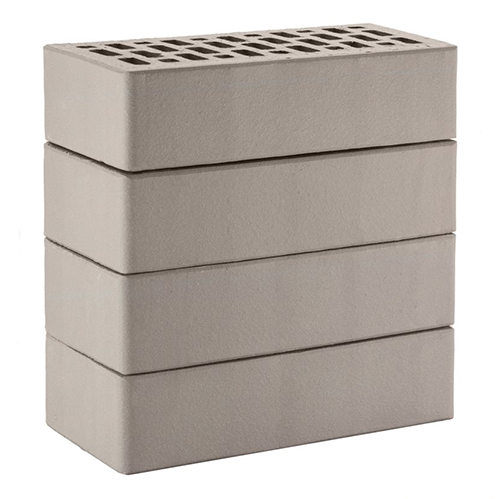 Кирпич ЛСР лицевой керамический пустотелый 1НФ серый гладкий