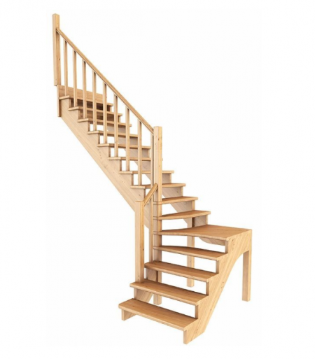 Лестница К-031м/4 без подступенков Л сосна