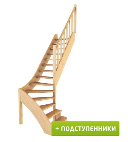 Лестница ЛС-07м/5 с подступенками П сосна